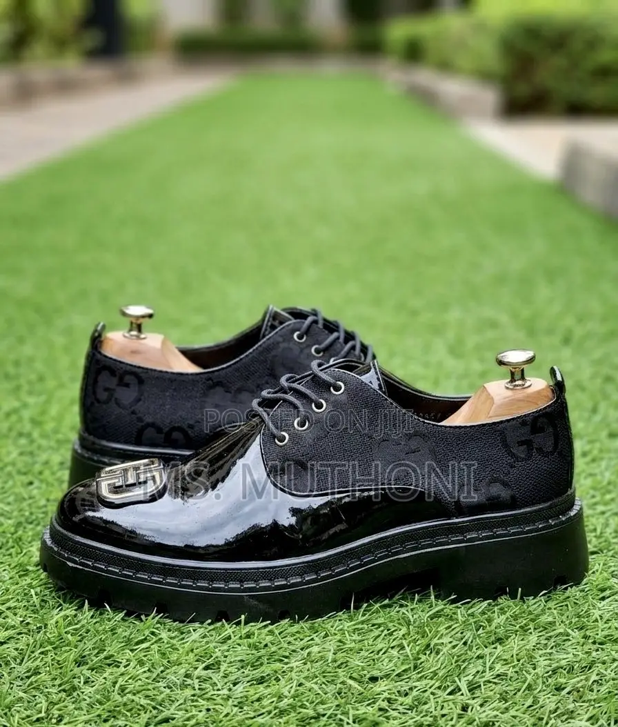 Premium Executive Wetlook Platform Shoes