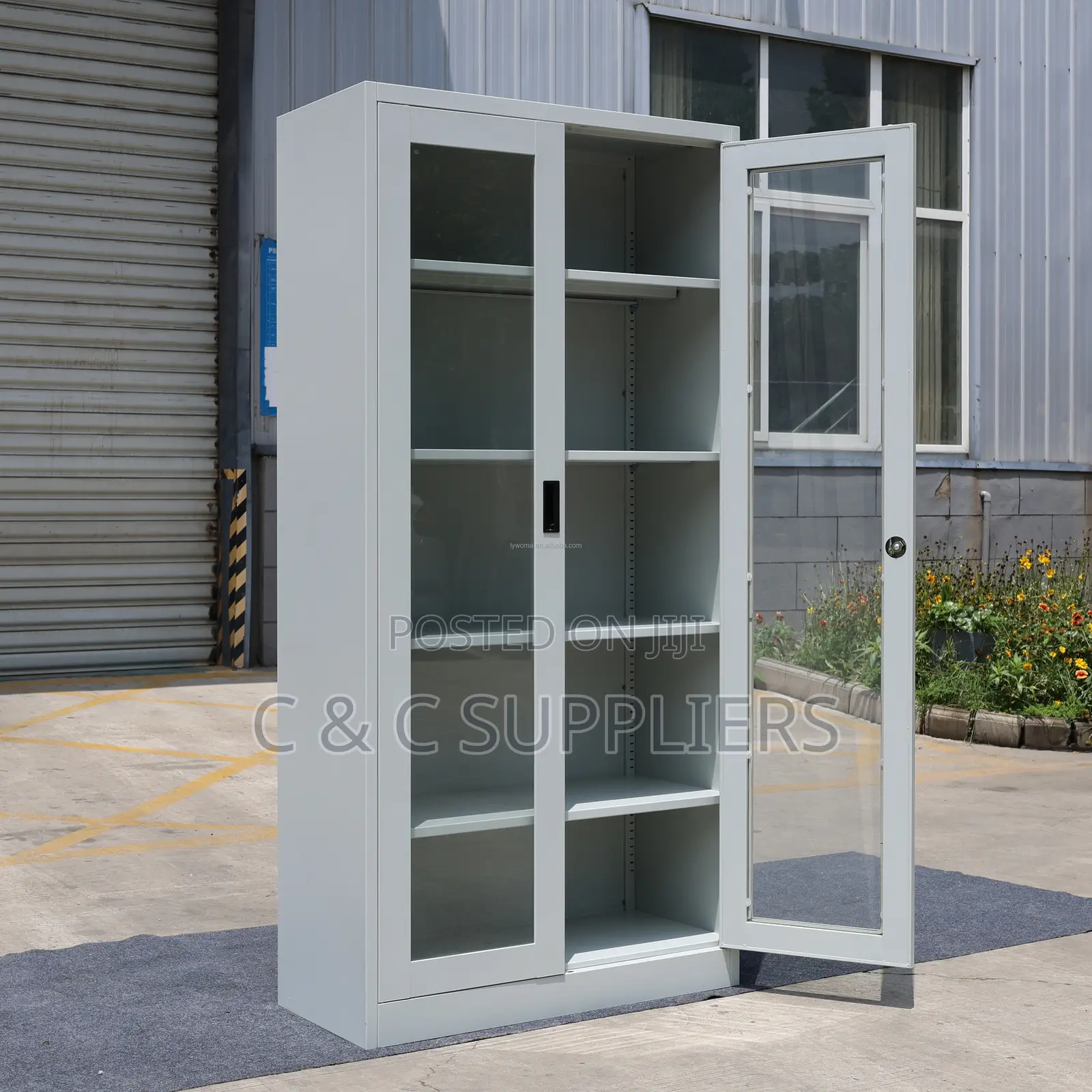 Glass-Door Steel Filing Cabinet