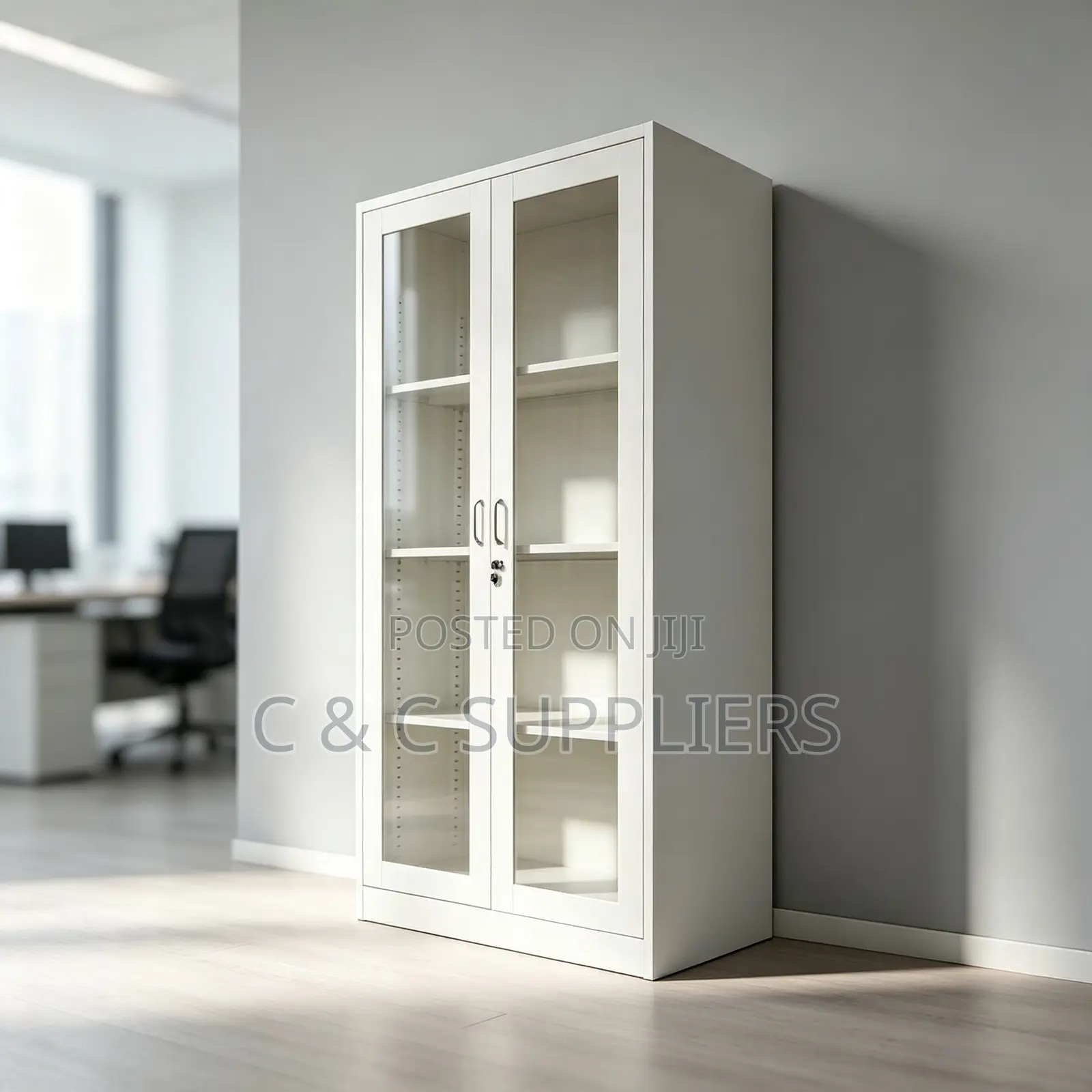 Glass-Door Steel Filing Cabinet