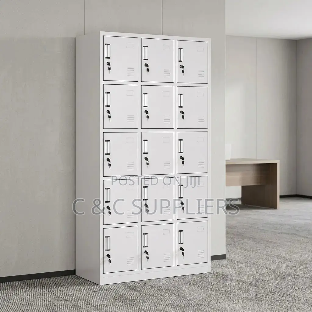 15-Door Metal File Cabinet
