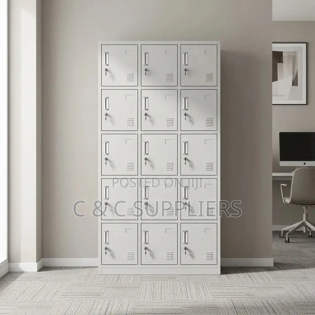 15-Door Metal File Cabinet