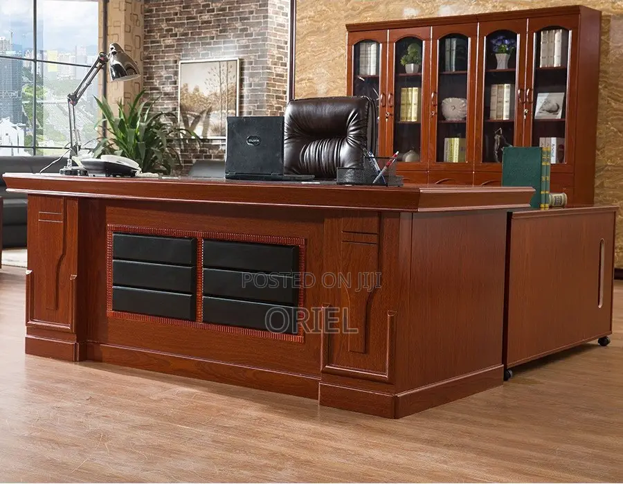 L-Shaped CEO Executive Office Desk – Modern Spacious Workstation
