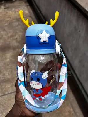 Blue Cartoon Water Bottle
