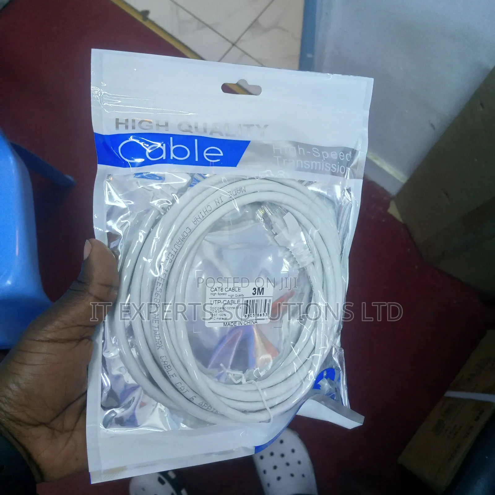 3 Meters Cat-6 Ethernet Patch Internet Cable - 3-Meter