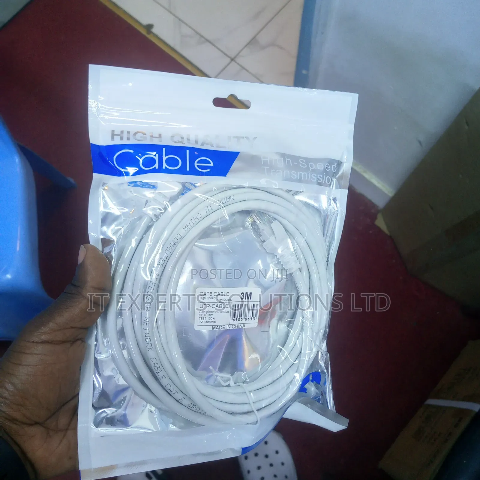 3 Meters Cat-6 Ethernet Patch Internet Cable - 3-Meter
