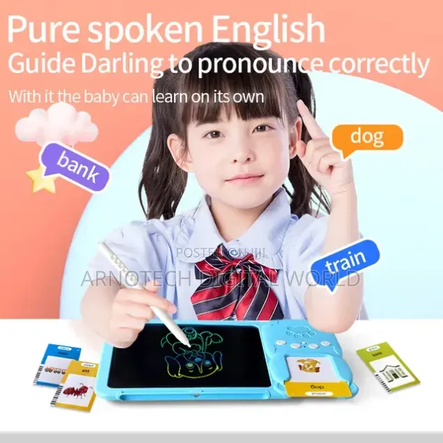 2-in-1 Talking Flash Card Reader and LCD Writing Tablet