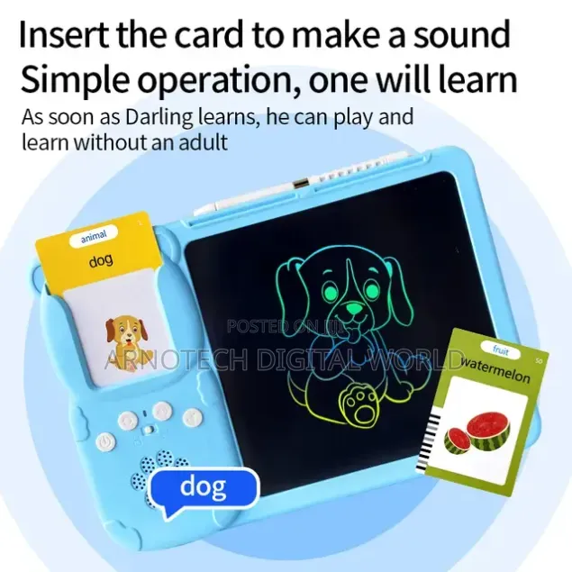 2-in-1 Talking Flash Card Reader and LCD Writing Tablet