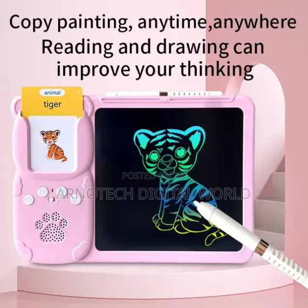 2-in-1 Talking Flash Card Reader and LCD Writing Tablet