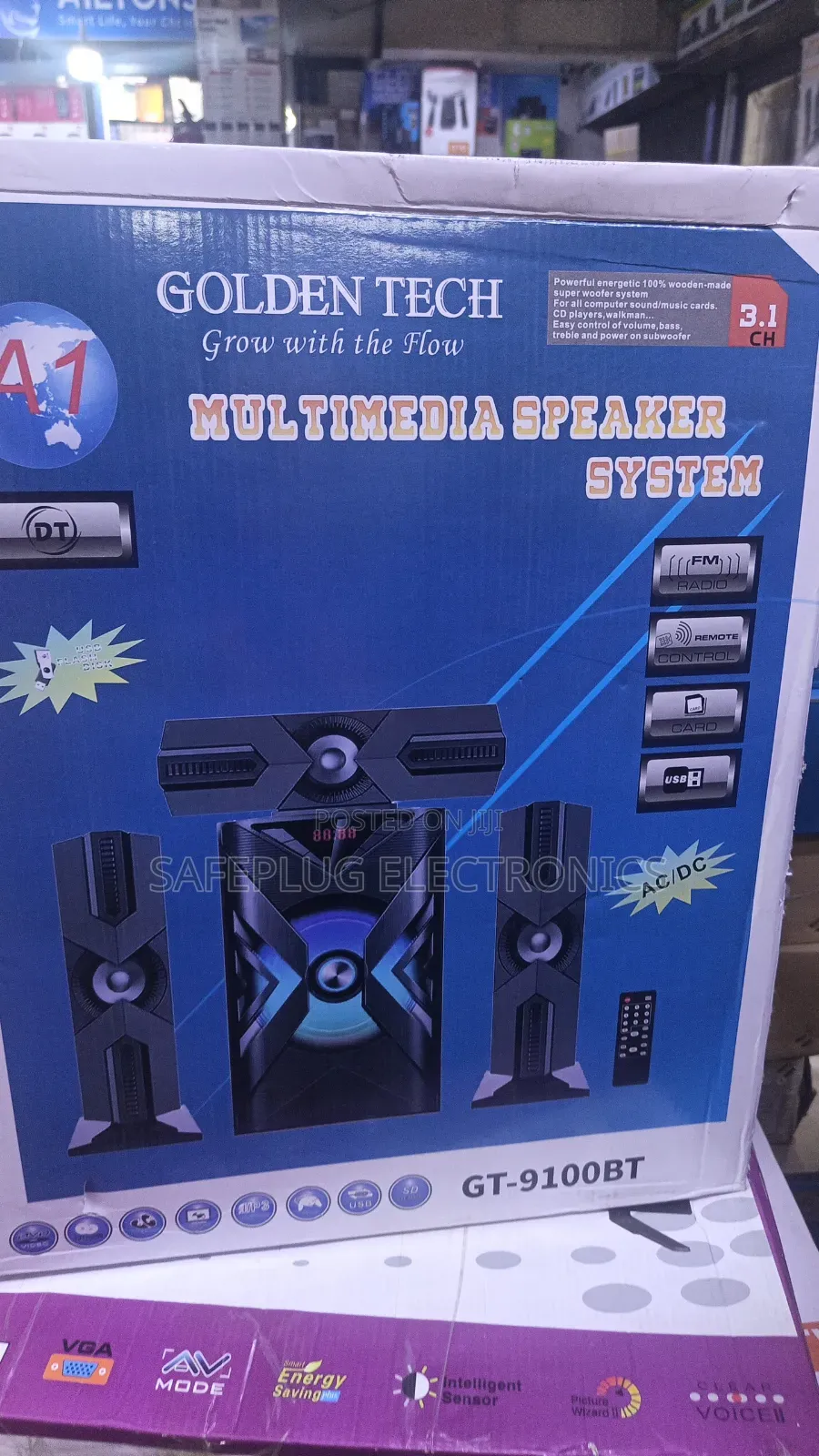Golden Tech 3.1CH Multimedia Speaker GT-9100BT With AC/DC