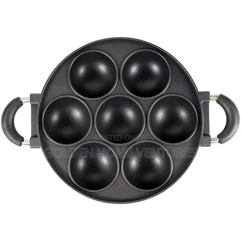 7 Hole Vitumbua Maker Pan Non Stick Cast Iron Snack Pan