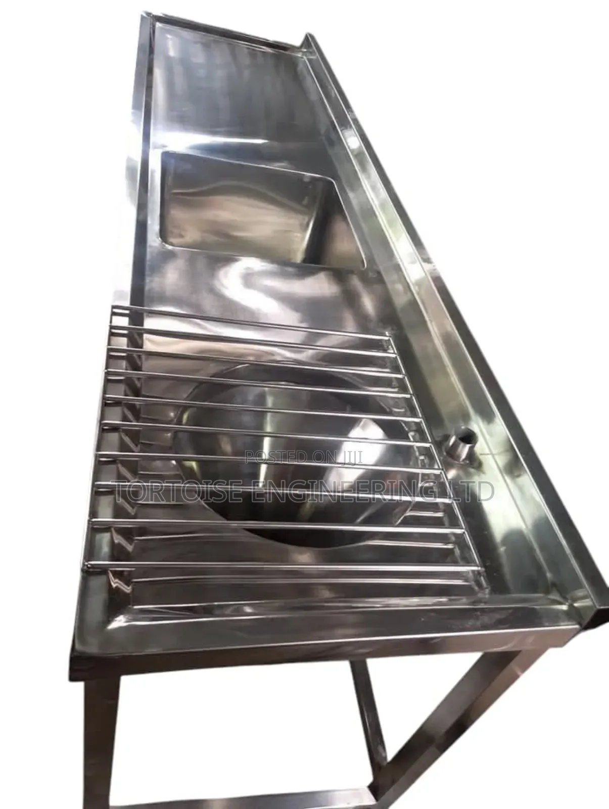 Stainless Steel Hospital Sluice Sink Dimensions 1500mm by 560mm