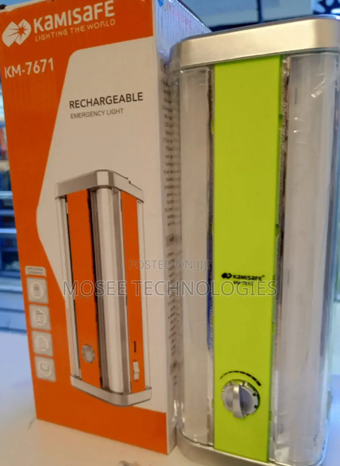 Kamisafe KM-7671 4-Tube LED Rechargeable Power Outage Light