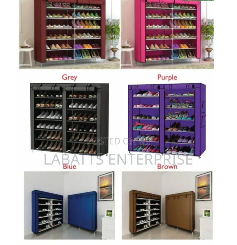 36-Pair Shoe Storage Rack – Durable Double Column