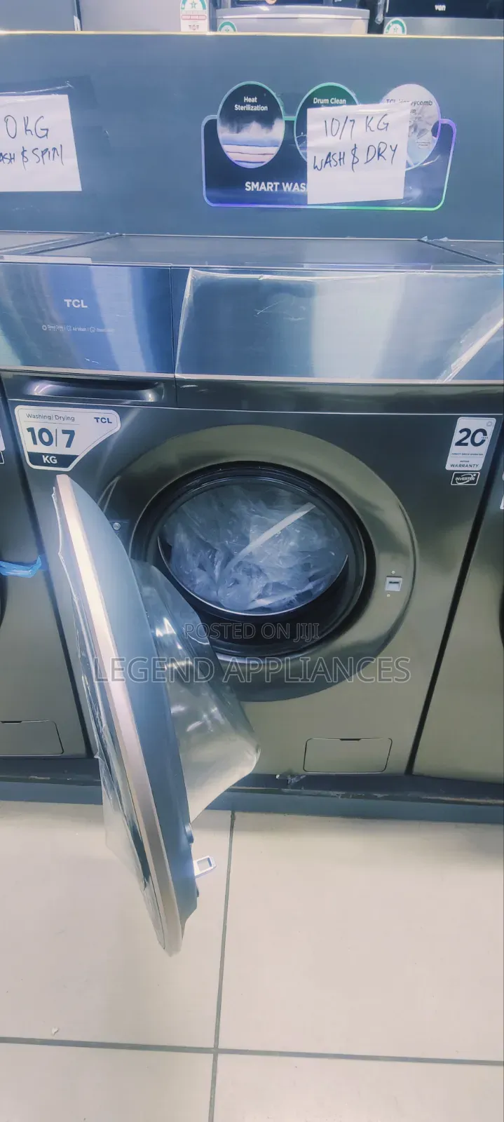 TCL 10/7kg Dry Front Load Washing Machine