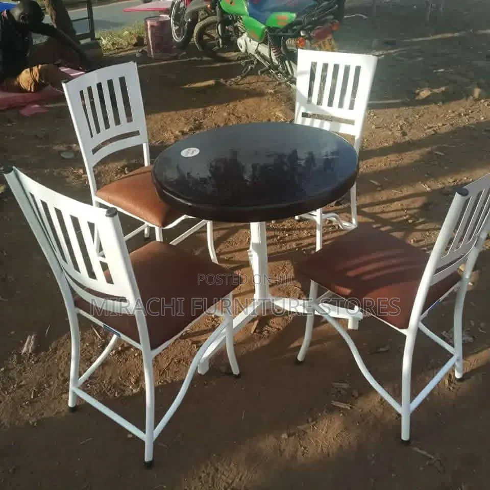 White Frame Restaurant Seats Set