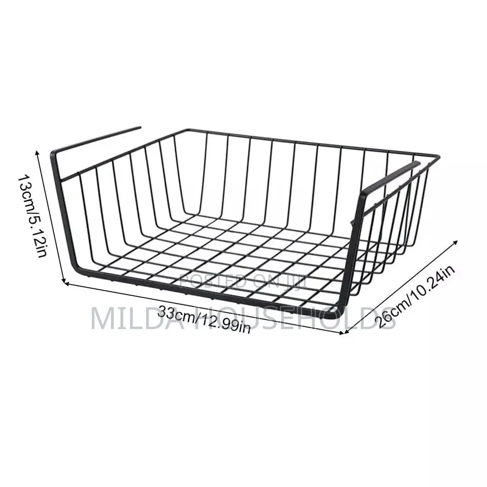 Metallic Under the Shelf Mesh Rack Cabinet Organizer