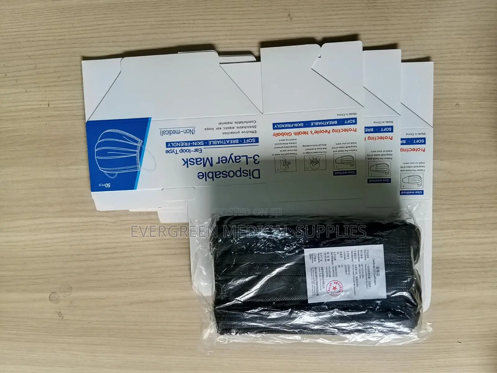Non-Woven Black Face Mask