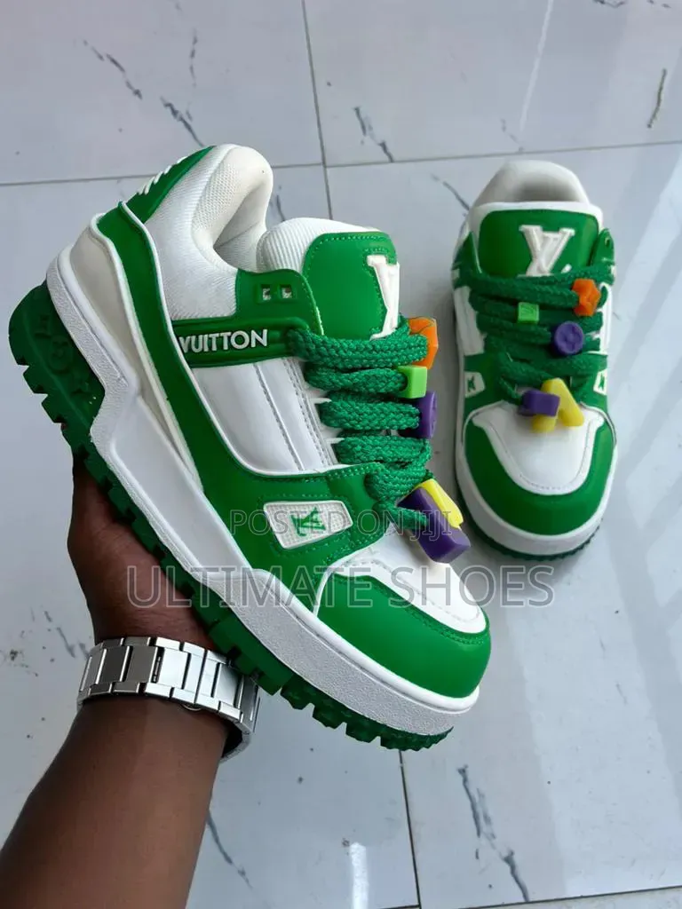 Louis Vuitton Maxi Green White Sneakers