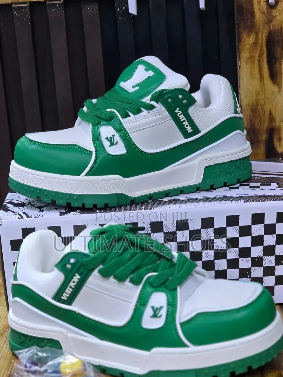 Louis Vuitton Maxi Green White Sneakers