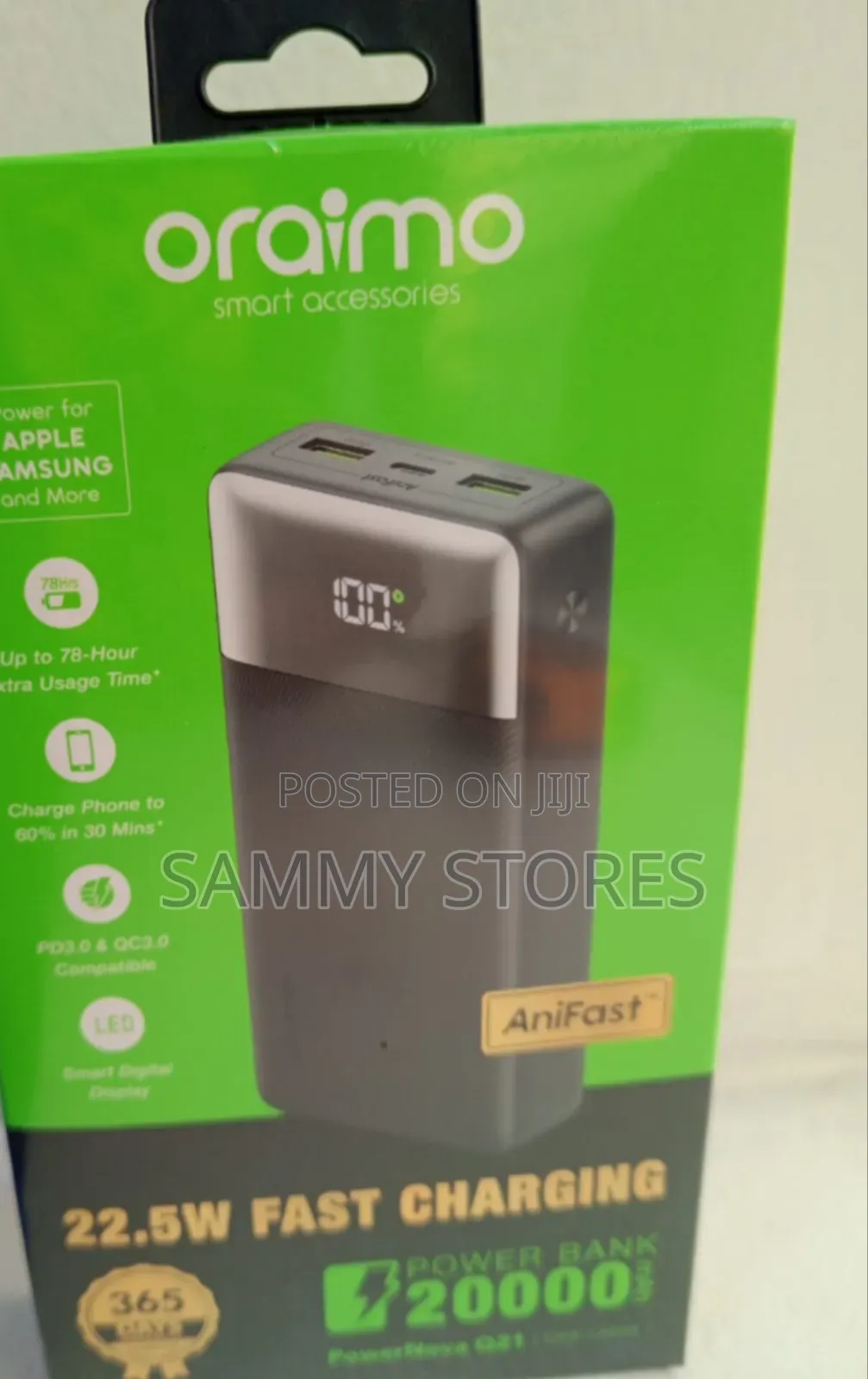 Oraimo PowerNova Q21 PD3.0 QC3.0 Compatible Power Bank