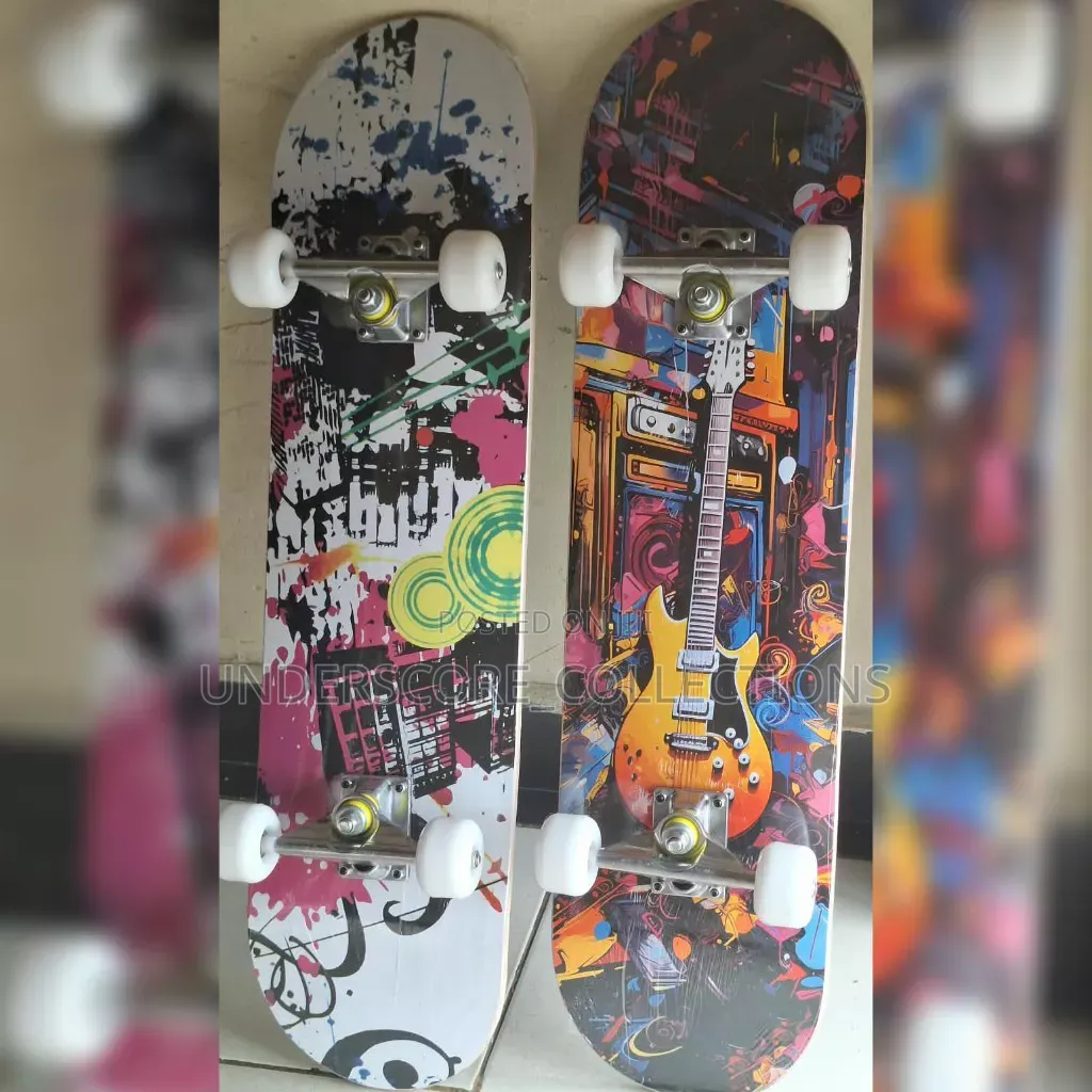 Skateboard With Rubber Wheels