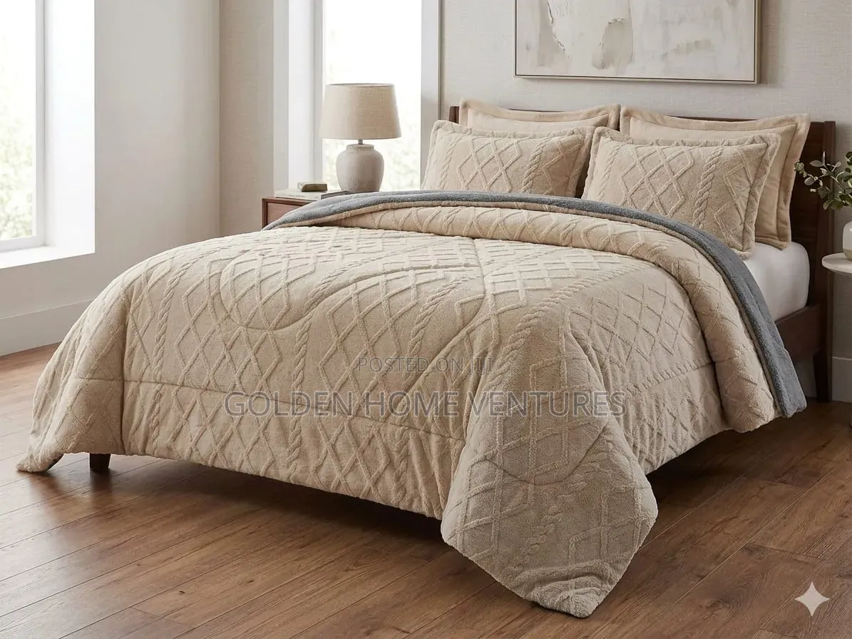 Warm Sherpa Fleece Throw Blanket 6x6 Ft Cozy Bed Throw