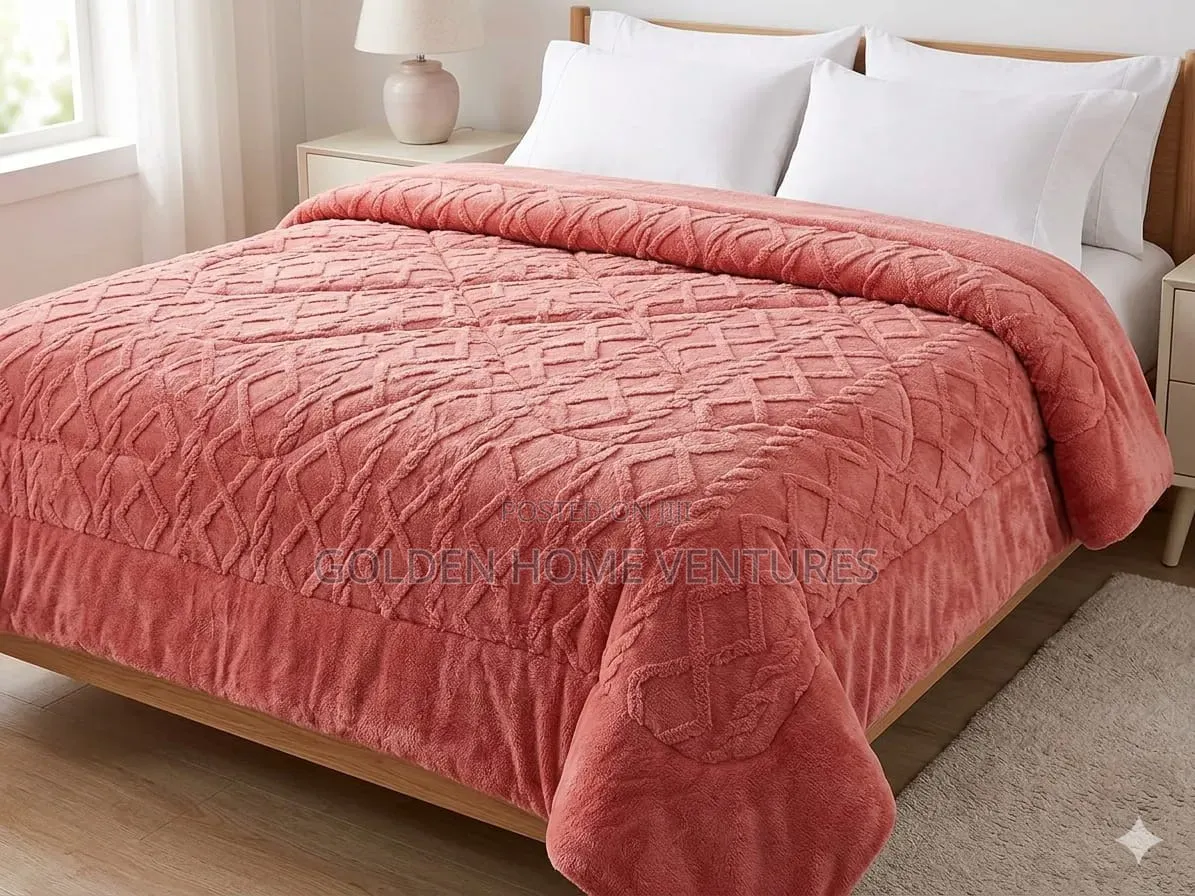 Warm Sherpa Fleece Throw Blanket 6x6 Ft Cozy Bed Throw