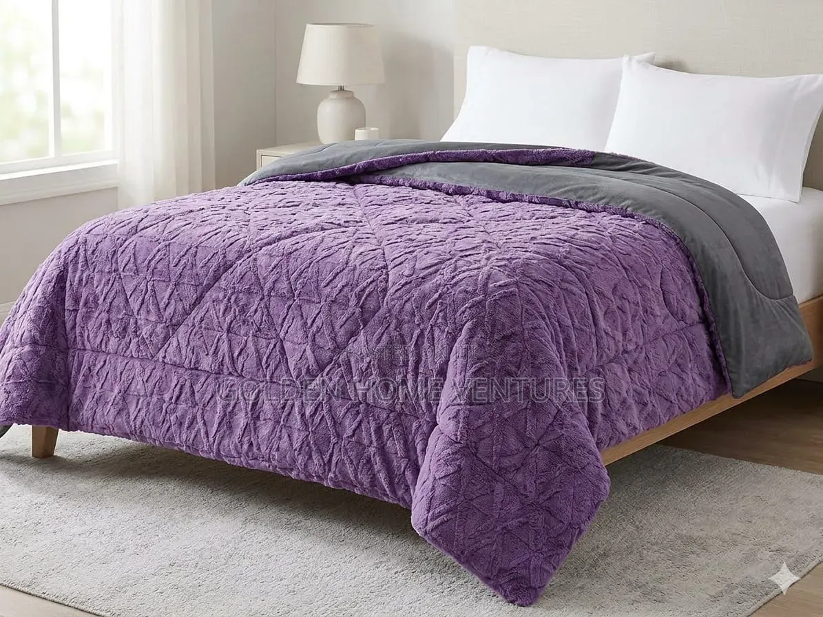 Warm Sherpa Fleece Throw Blanket 6x6 Ft Cozy Bed Throw