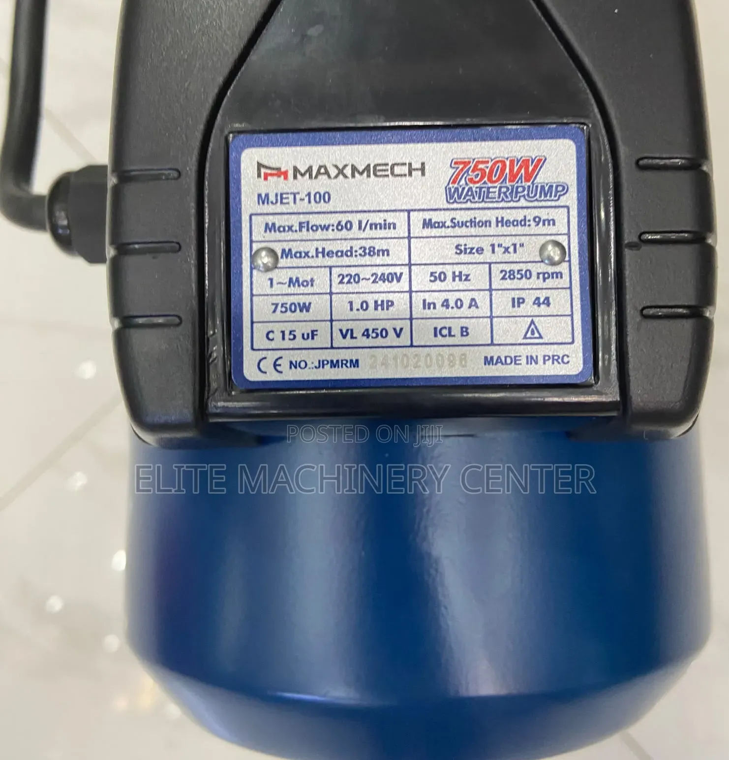 Maxmech MJET-100 750W (1 HP) Self-Priming Booster Water Pump