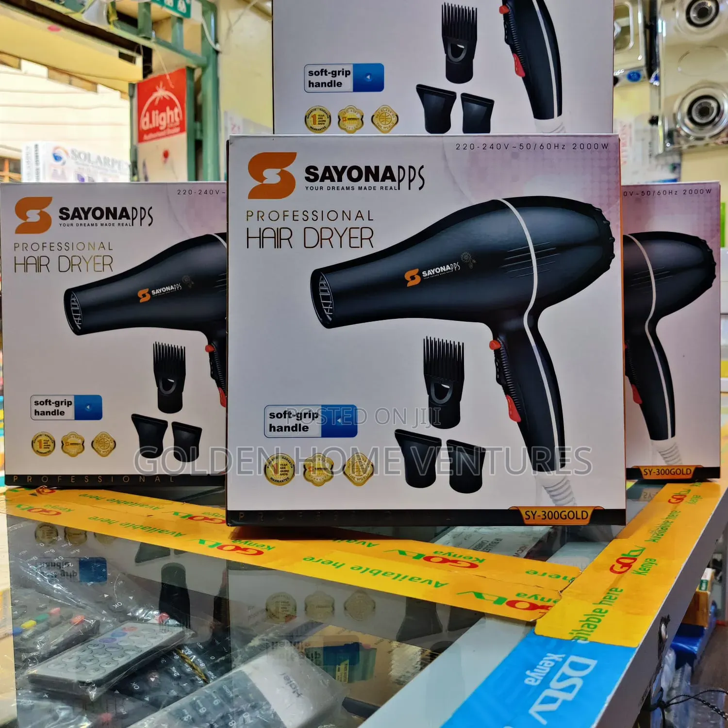 SayonaAPPS 2000W Professional Hair Dryer SY-1000 GOLD