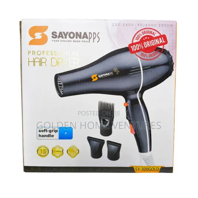 SayonaAPPS 2000W Professional Hair Dryer SY-1000 GOLD