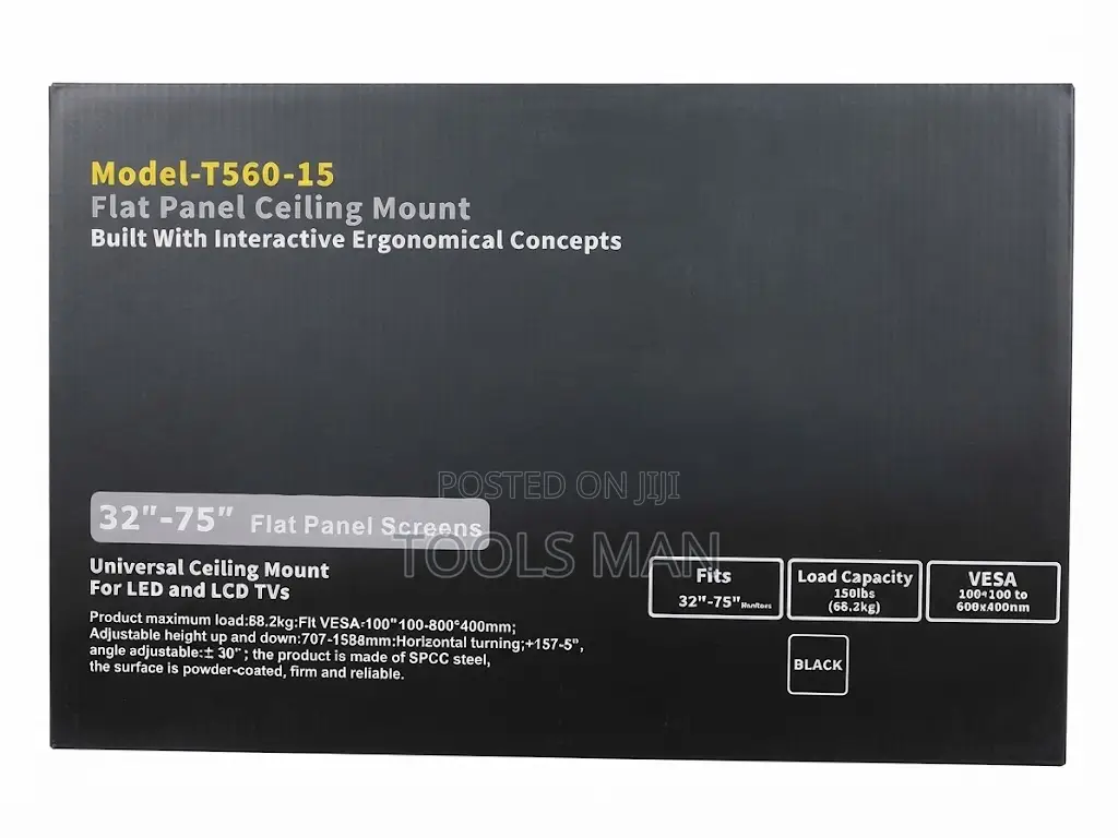 Heavy Duty TV Ceiling Mount 32-75 Inch Model T560-15 Adjustable