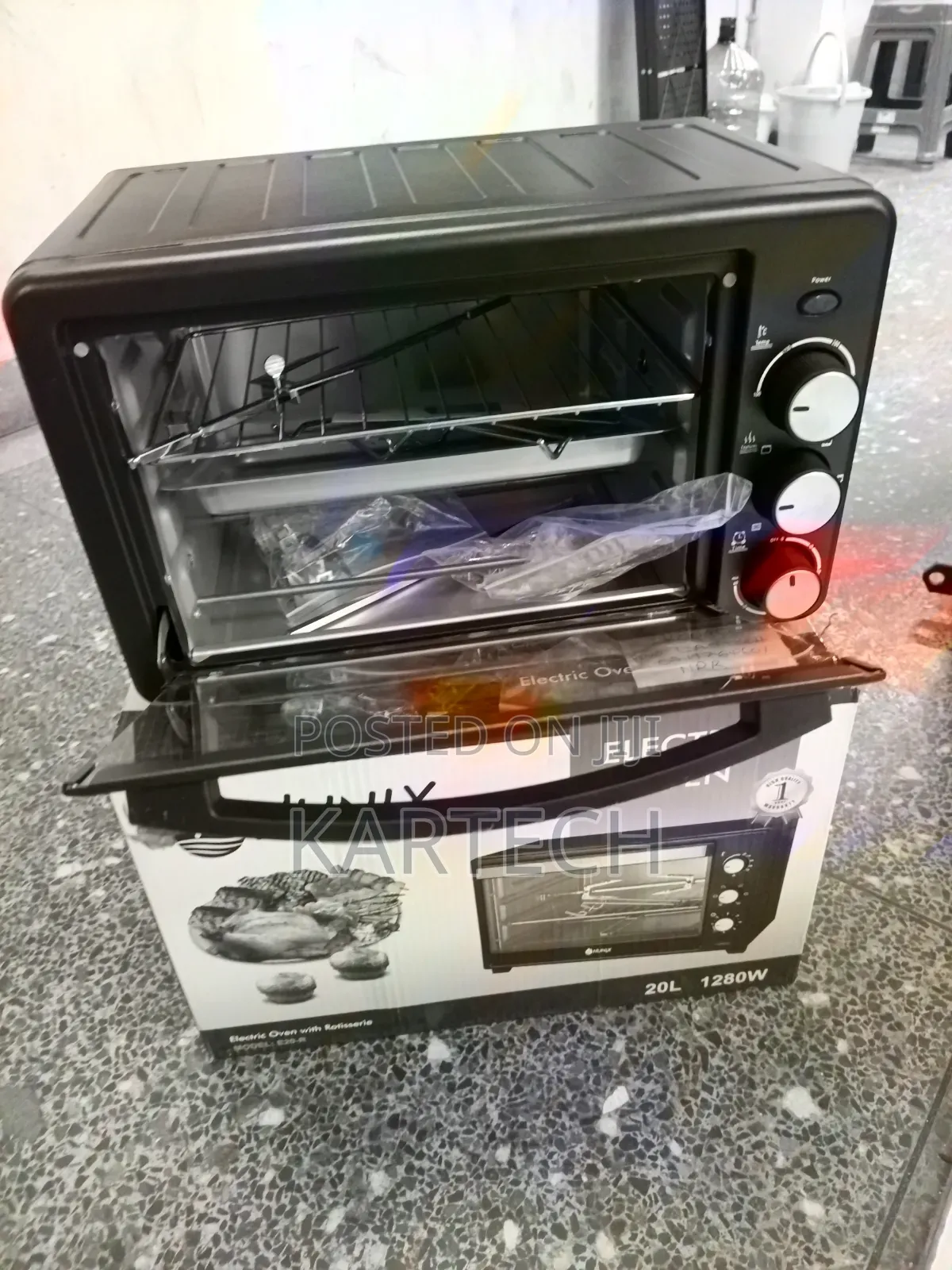 Nunix 20L Electric Oven – 1280W Countertop Oven