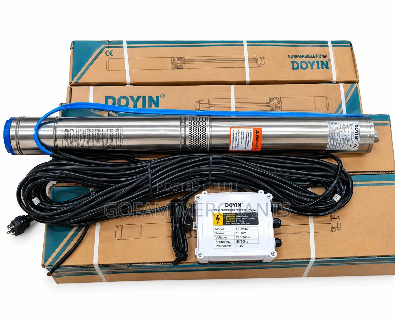 Doyin 0.5Hp,1.25inch Outlet AC Ordinary Impeller 50M Head(4SDM3/7)