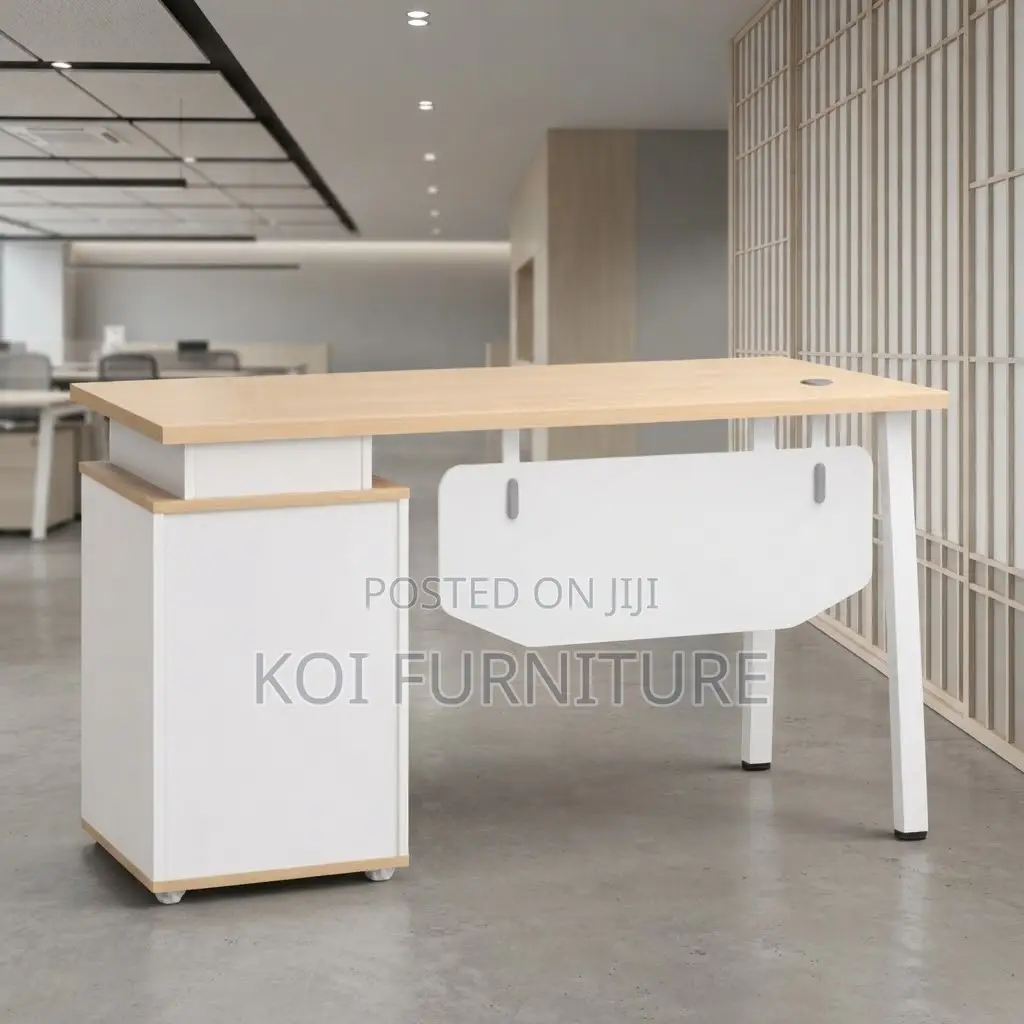 Office Desk; 1400MM Modern Home Office Lockable Drawers Desk