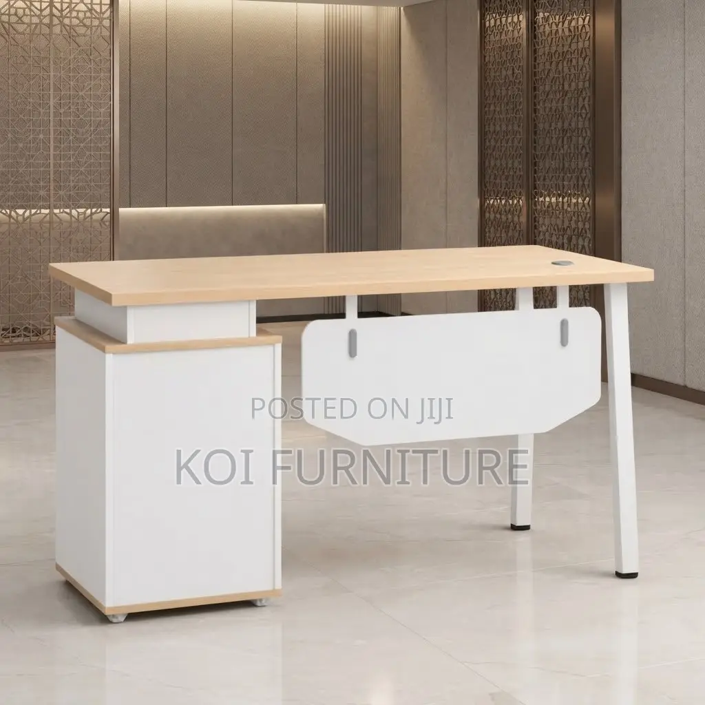 Office Desk; 1400MM Modern Home Office Lockable Drawers Desk
