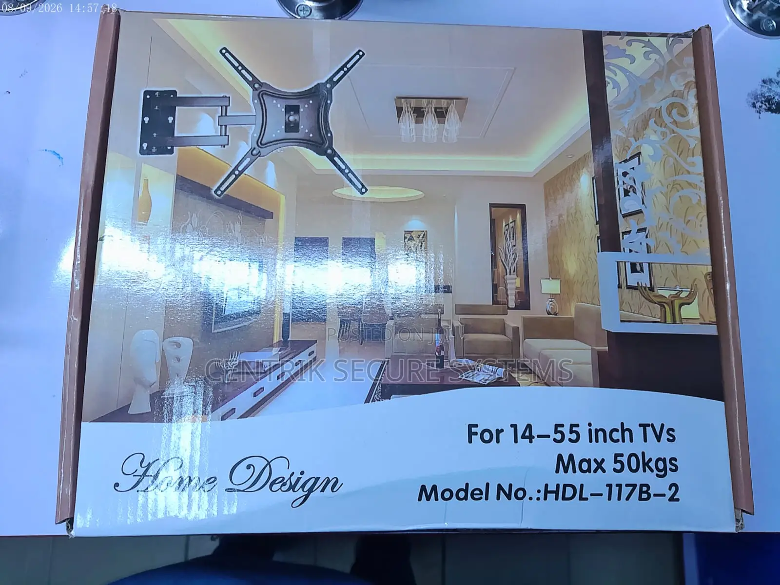 Home Design HDL-117B-2 Full Motion TV Wall Mount