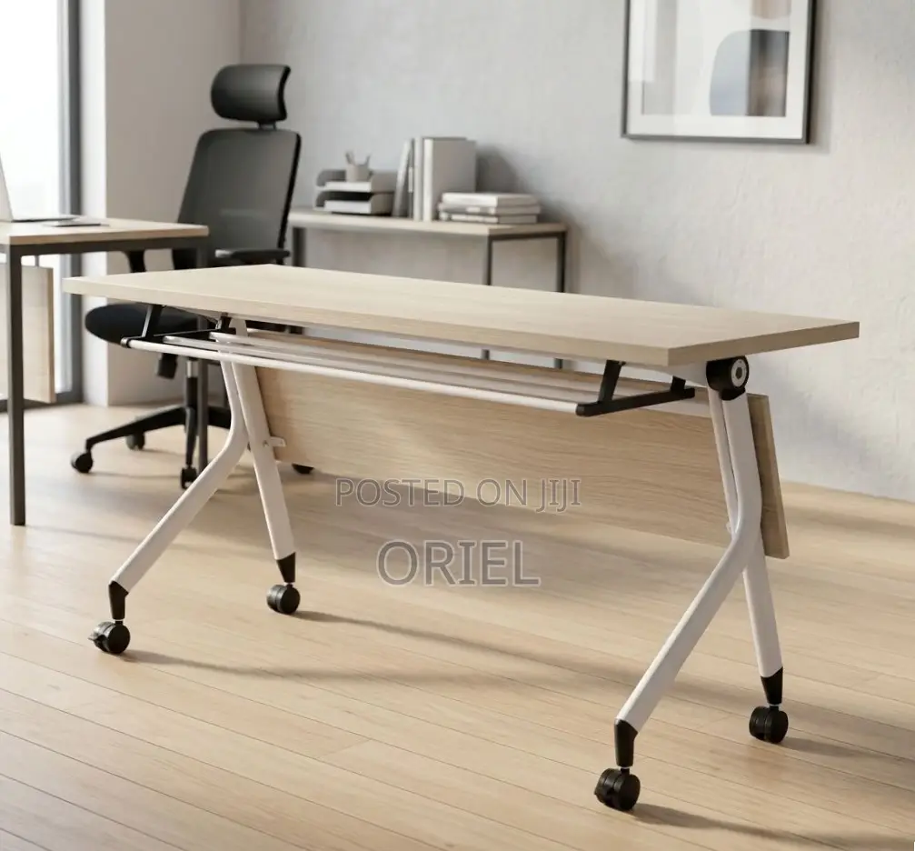 Office Table : 1.4M Wooden Foldable Office Table