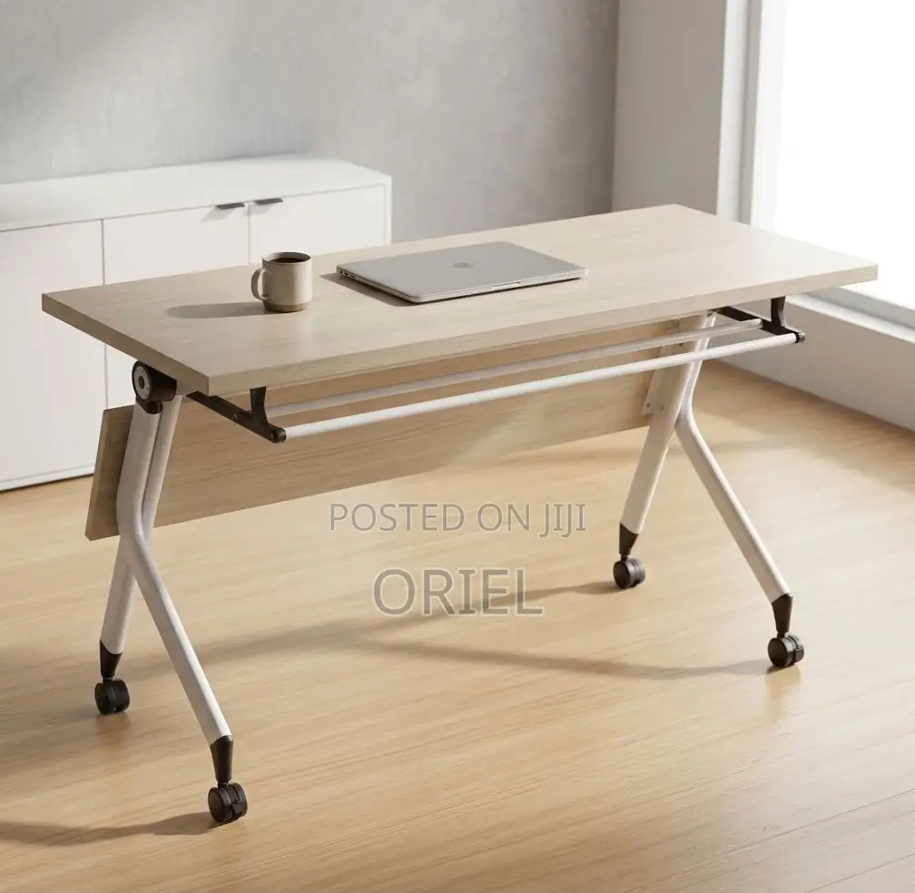 Office Table : 1.4M Wooden Foldable Office Table