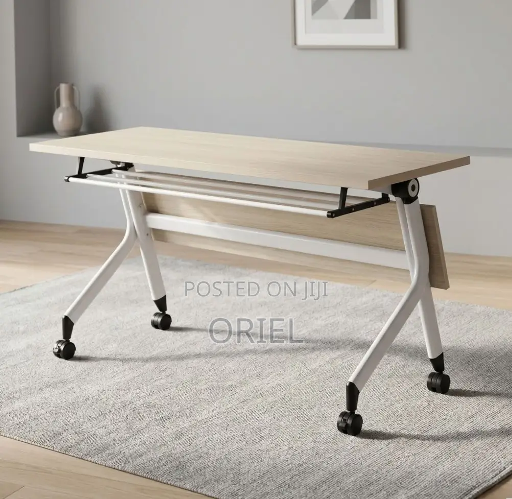 Office Table : 1.4M Wooden Foldable Office Table