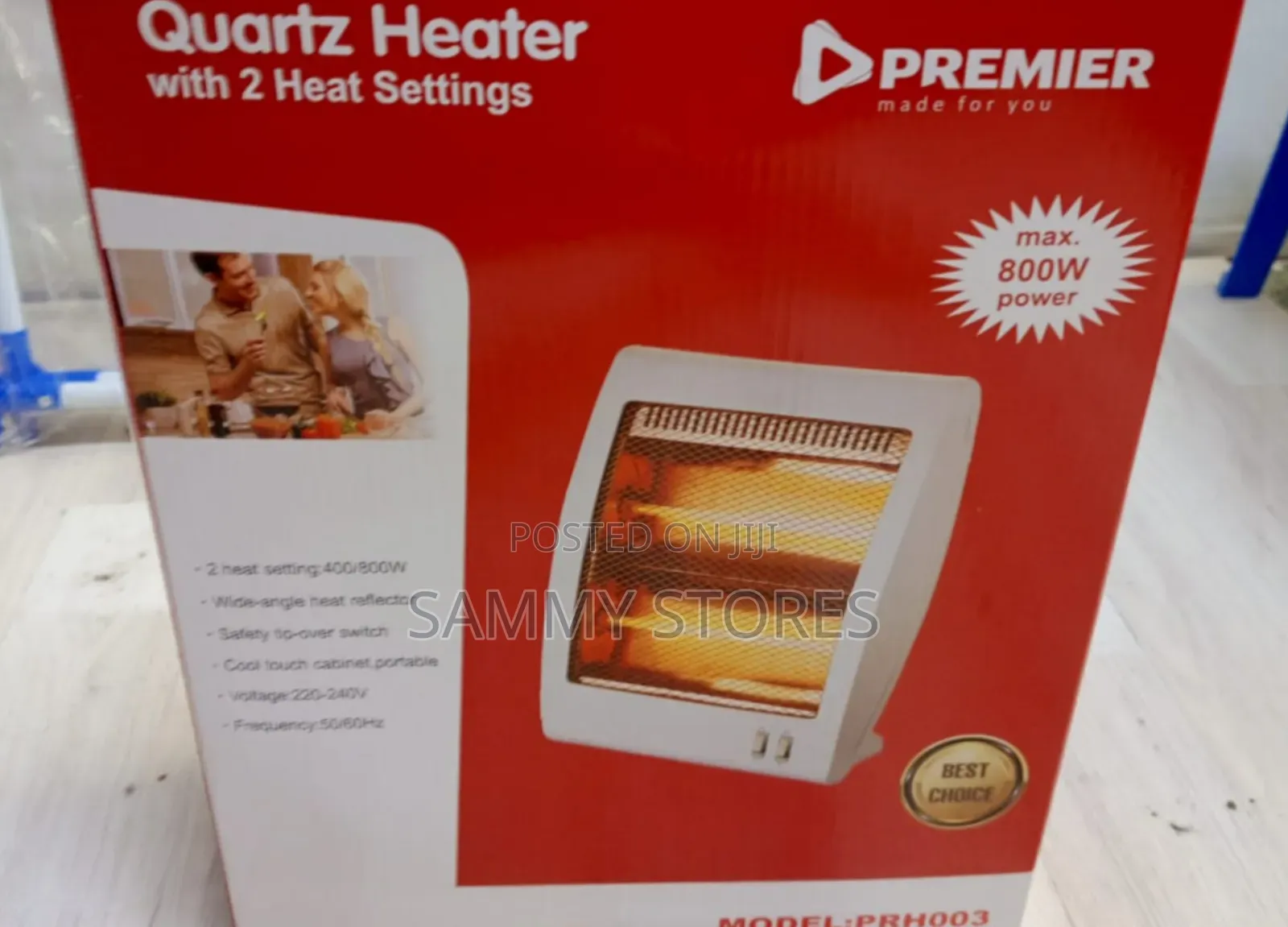 Premier Electric Room Heater – Compact, Safe Easy to Use