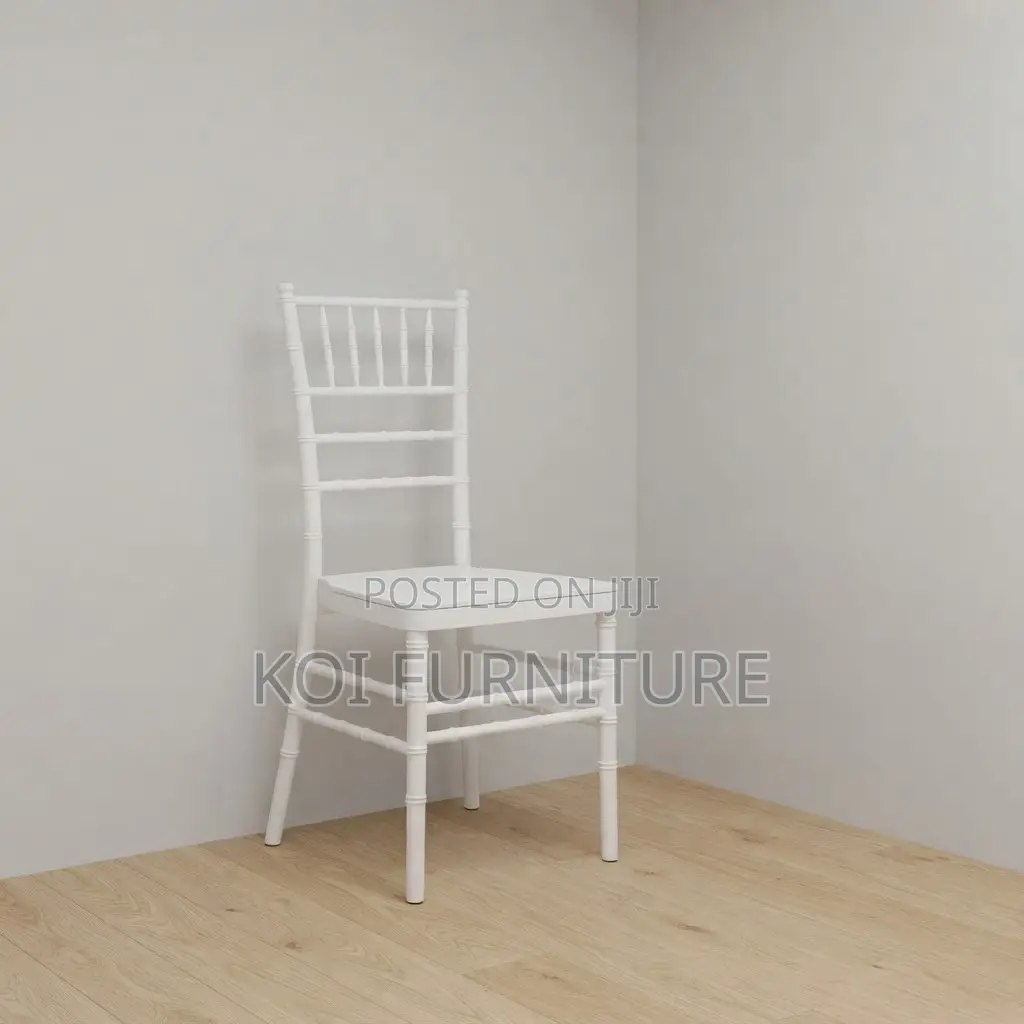 Home Chairs; White Stackable Home Seats for Weddings and Functions