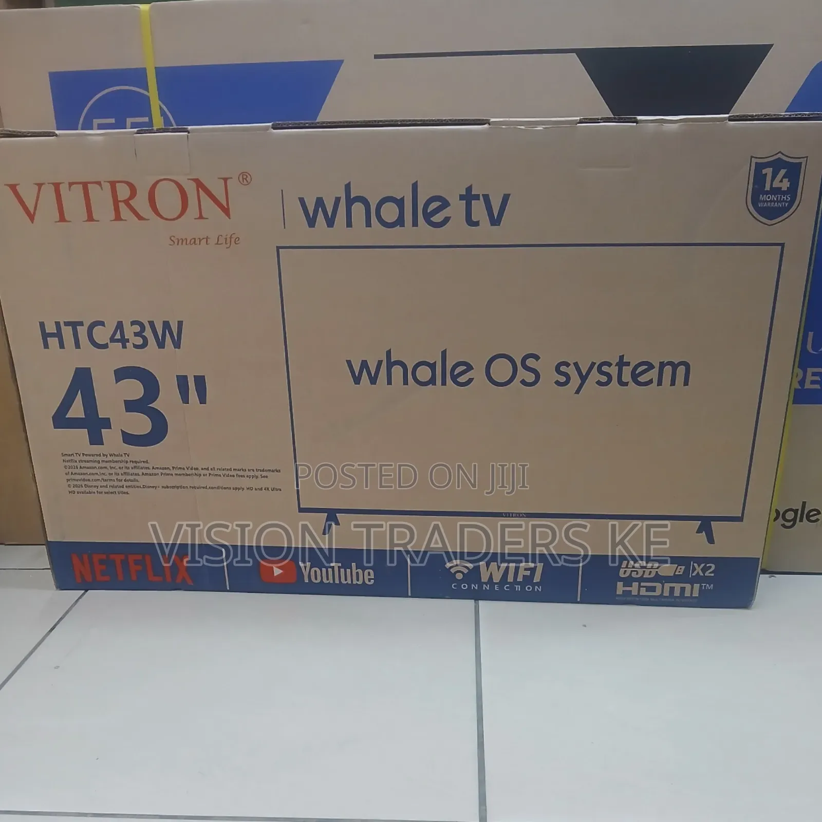 Vitron 43" Inches Smart Whale Os TV Model HTC43W