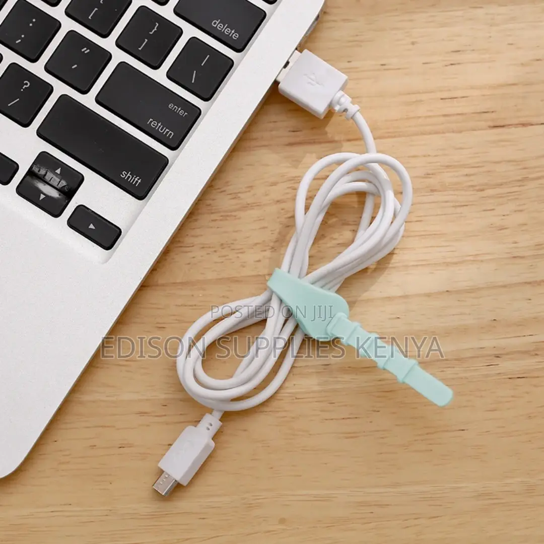 10PCS Reusable Silicone Cable Ties - Multi-Color Cord Management Strap