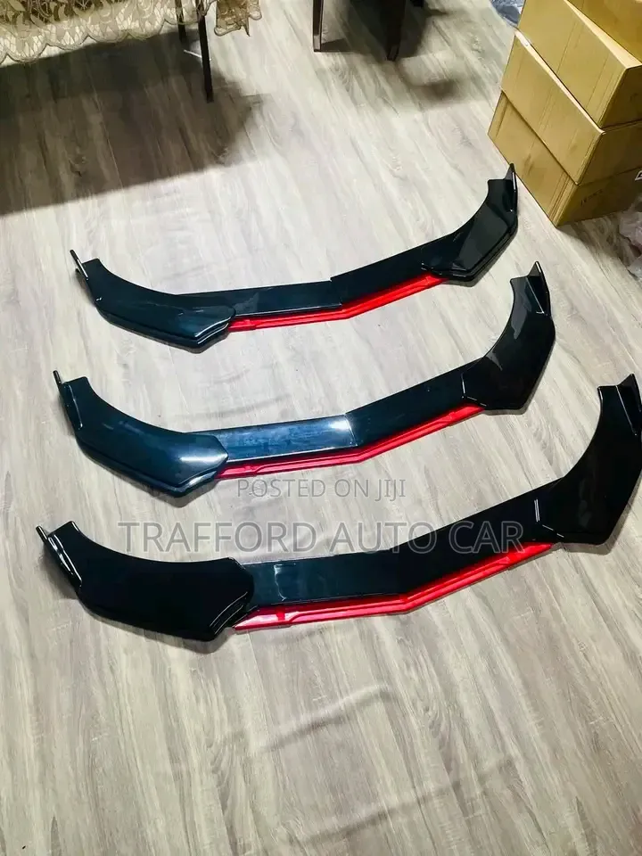 Black Red Universal Bumper Lip