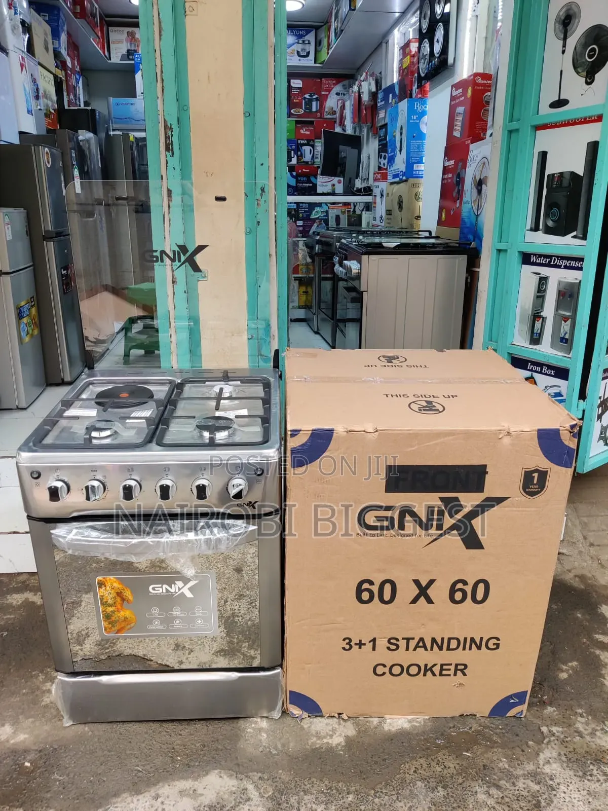 *Gnix 3+1 60x60 Standing Cooker With Electric Oven