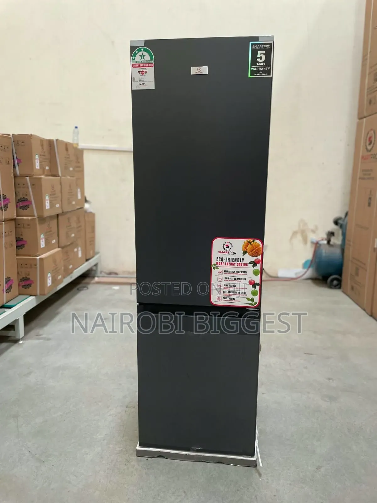 230Litres Smartpro No Frost Double Door Fridge > Bottom Load Freezer