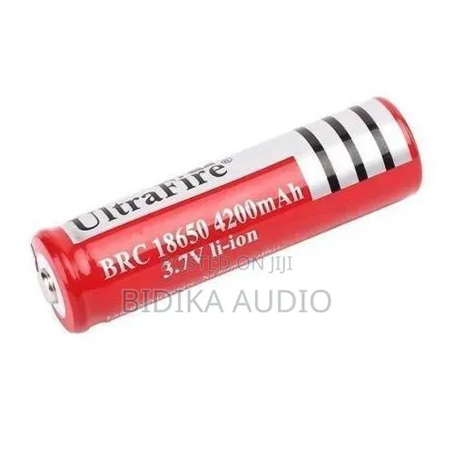 18650 Lithium-Ion Rechargeable Battery 37V 4200mAh - Red