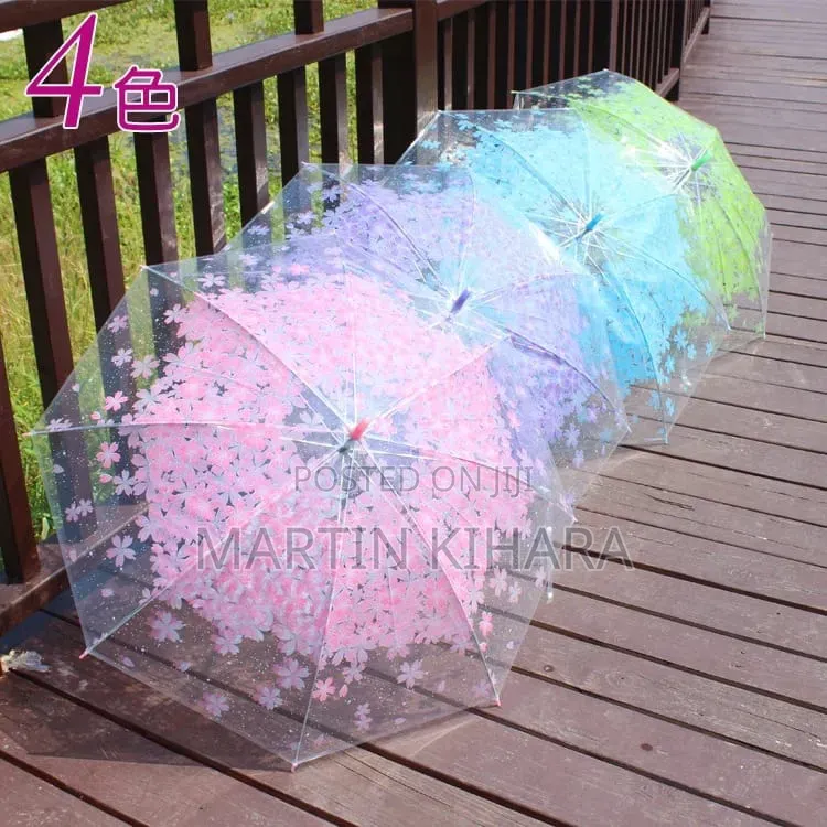 Transparent Umbrella-Flowered and Polka Dot