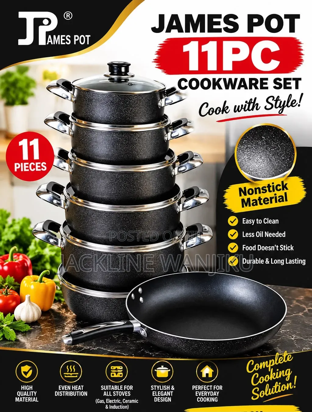 *James Pot 11pc Cookware Set*